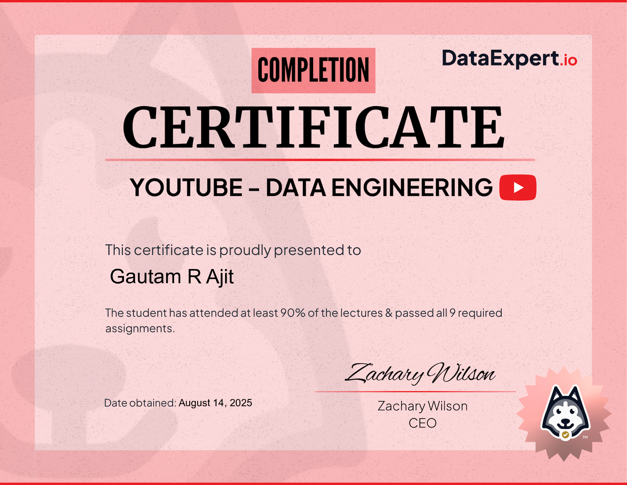 Gautam R Ajit - Community Boot Camp Certification